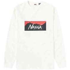 난가 긴팔 티셔츠 ECO HYBRID BOX LOGO L WHITE DOM 썸네일 1