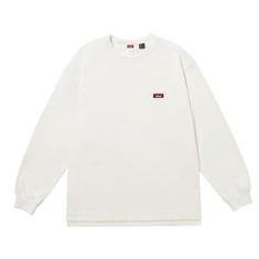 난가 긴팔 티셔츠 ECO HYBRID BOX LOGO EMBROIDERY L WHITE DOM 썸네일 1