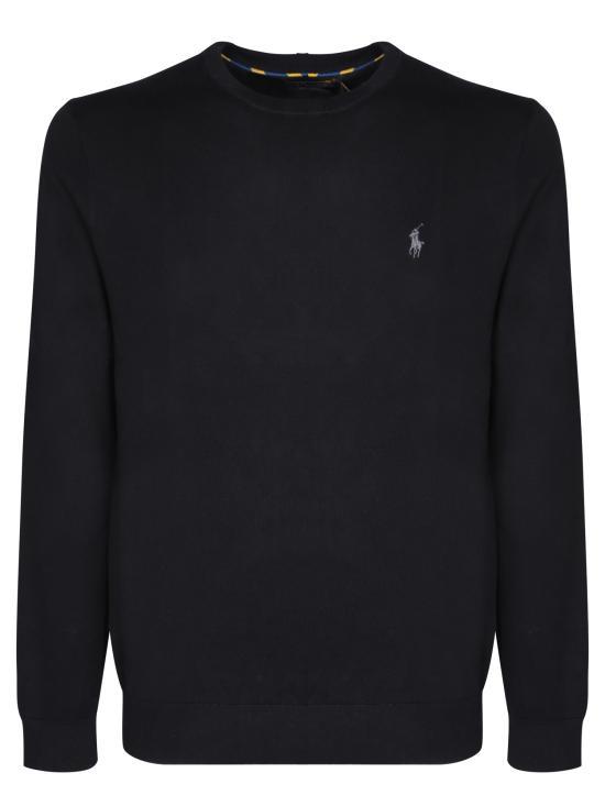 25FW 폴로 랄프로렌 포니 로고 자수 피마 코튼 스웨터 710684957008 BLACK DOM - Polo Ralph Lauren