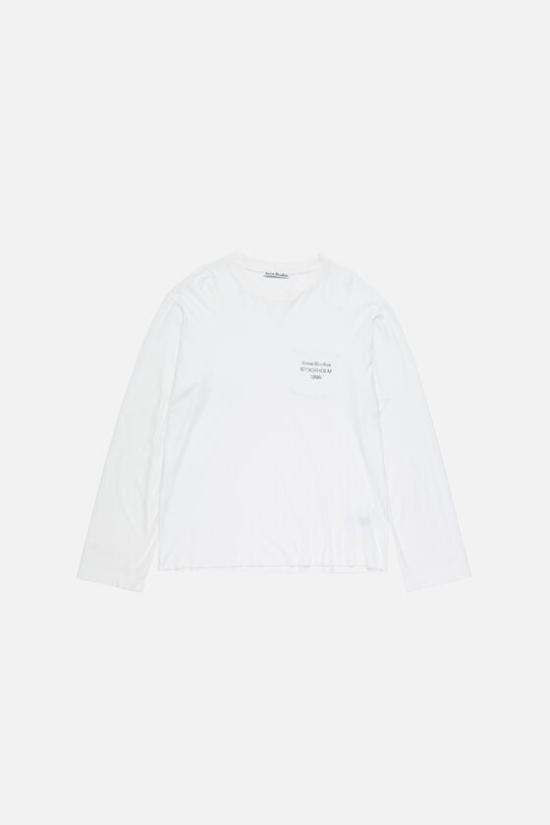26SS 아크네 스튜디오 긴팔 티셔츠 CL0439 AEG OFF WHITE DOM - Acne Studios