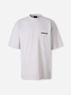26SS 발렌시아가 마스킹 테이프 티셔츠 미디움 핏 764235 TTVL6 9012 DIRTY WHITE DOM 썸네일 1