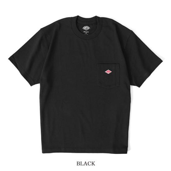 25FW 단톤 플레인 숏 슬리브 포켓 티셔츠 단톤 DTC0197TCB BLACK DOM - Danton