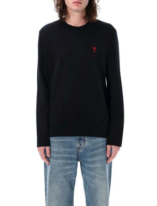 26SS 아미 스몰 하트 로고 롱슬리브 티셔츠 BFUTS235 724 001 BLACK DOM - Ami
