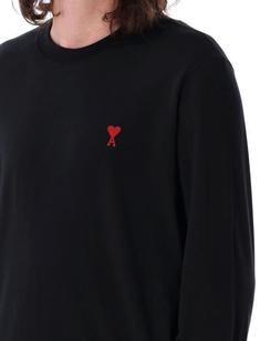 26SS 아미 스몰 하트 로고 롱슬리브 티셔츠 BFUTS235 724 001 BLACK DOM 썸네일 3