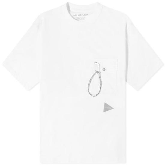 앤드원더 반팔 티셔츠 5744184183030 WHITE DOM - and Wander