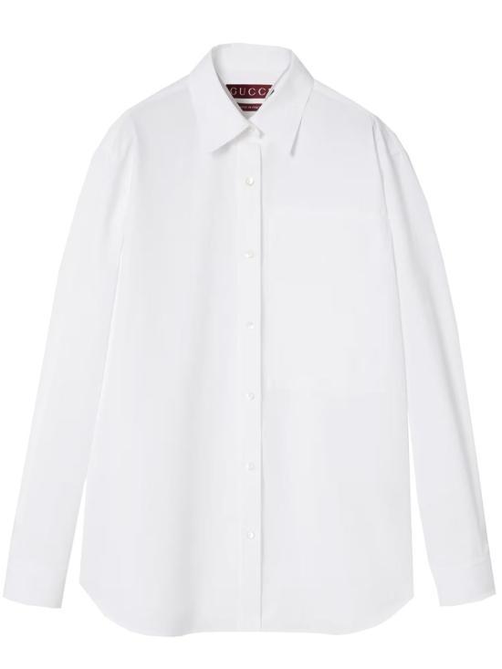 25SS 구찌 로고 포플린 코튼 셔츠 816008 Z7ADR 9000 - Gucci