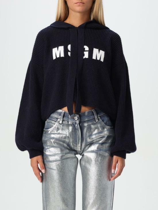 엠에스지엠 후드 티셔츠 3741MDM21824779089 BLUE DOM - MSGM