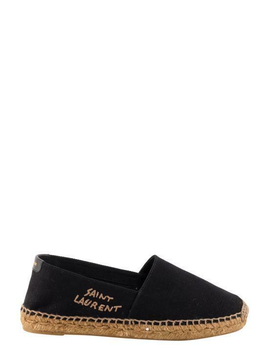 생로랑 캔버스 자수 에스파드리유 605956 1P210 1000 BLACK DOM - Saint Laurent