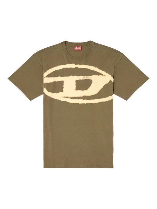 26SS 디젤 반팔 티셔츠 A14872 0QKAS 51F VERDE DOM - Diesel