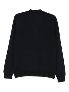 25FW 메종키츠네 폭스 헤드 메리노 레귤러 가디건 PM00501KT11810413 CLASSIC NAVY DOM 썸네일 2