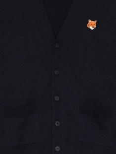 25FW 메종키츠네 폭스 헤드 메리노 레귤러 가디건 PM00501KT11810413 CLASSIC NAVY DOM 썸네일 3