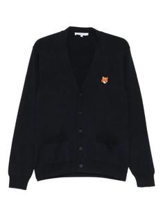 25FW 메종키츠네 폭스 헤드 메리노 레귤러 가디건 PM00501KT11810413 CLASSIC NAVY DOM 썸네일 1