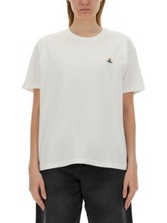 26SS 비비안웨스트우드 클래식 ORB 로고 티셔츠 3G010013 J001M A401 WHITE DOM 썸네일 3