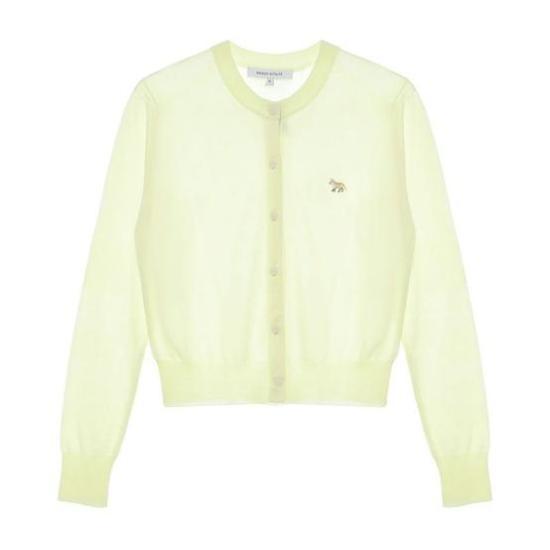 메종키츠네 베이비 폭스 패치 레귤러 가디건 MW00507KT1036P726 LEMONADE DOM - Maison Kitsune