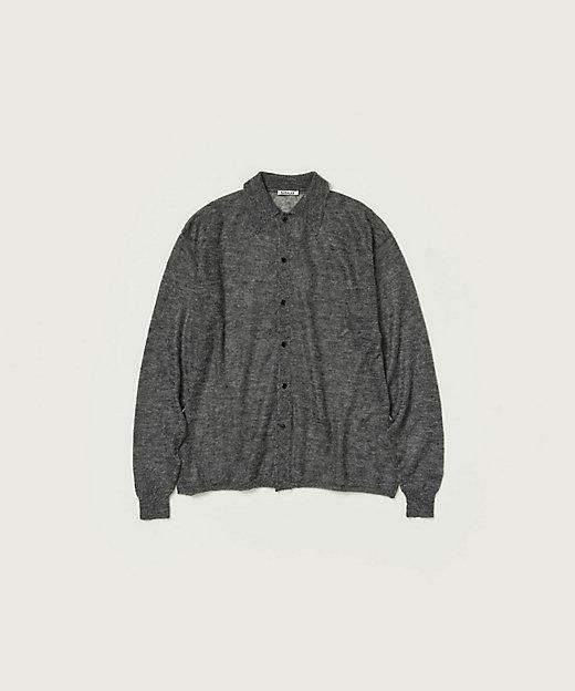 오라리 가디건 A24AC01FG TOP CHARCOAL DOM - Auralee