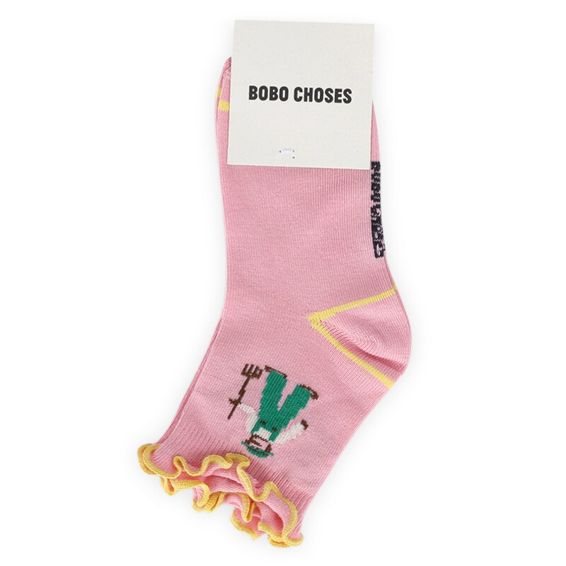 디몬트 보보쇼즈 키즈 팜 어드벤처 러플 양말(핑크) B126AI007 661 - Bobo Choses