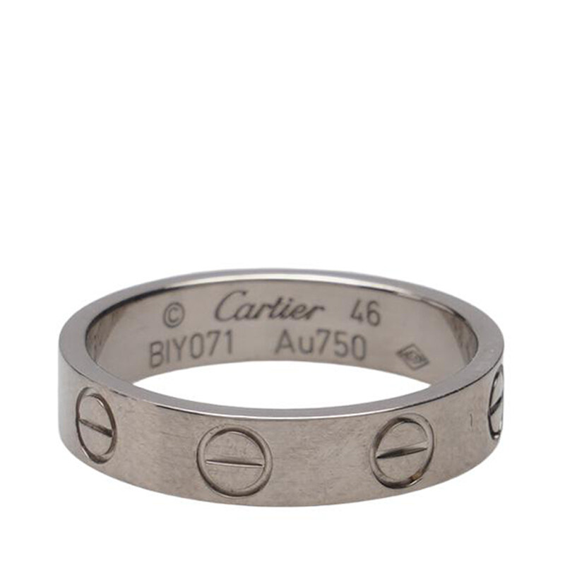 (5호) 화이트 골드 18K 러브 스몰 반지 - Cartier