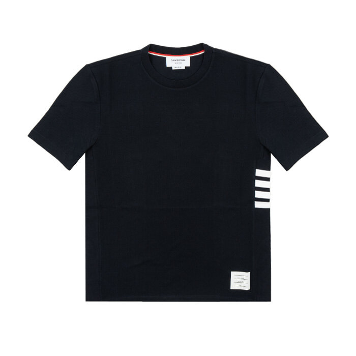 [로로모다] 톰브라운 스트라이프 피케 남성 반팔티 / MJS123A-00050-415 - Thom Browne