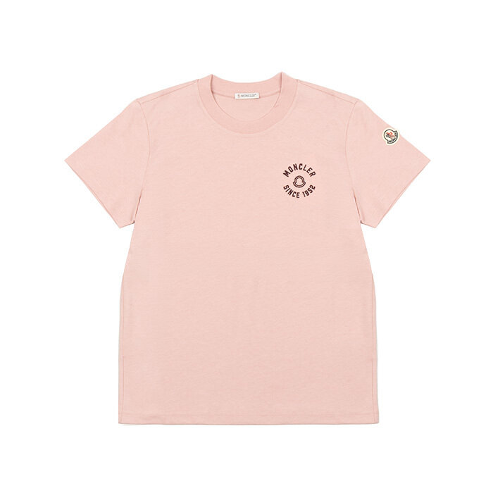 [로로모다] 몽클레어 로고 핑크 여성 반팔 / 8C00030-89AUO-51E - Moncler