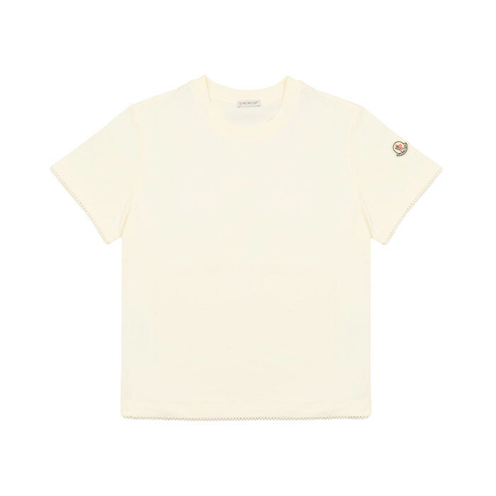 [로로모다] 몽클레어 화이트 여성 반팔 / 8C00027-89AUO-034 - Moncler