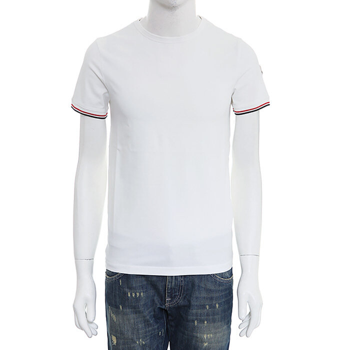 [로로모다] 몽클레어 암로고 라운드 화이트 남성 반팔 / 8C71600-87296-004 - Moncler