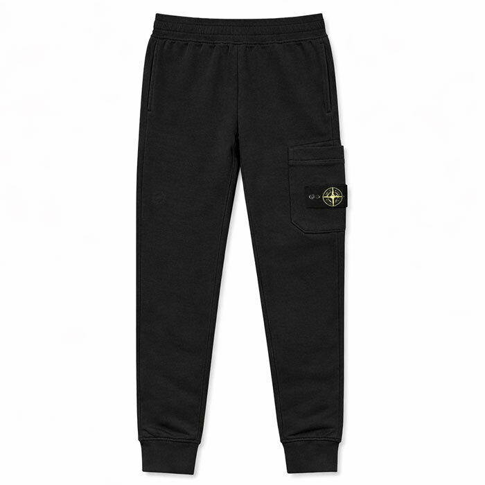 스톤아일랜드 키즈 와펜 트레이닝 팬츠 블랙 801661540 V0029 - Stone Island