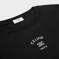 [백화점 풀셋] 내일도착 셀린느 남자 루즈핏 블랙 로고 티셔츠 CRX0LE1242 썸네일 1
