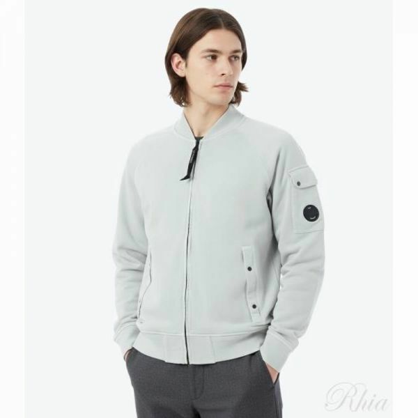 CP컴퍼니 코튼 다이애그널 플리스 풀 집 스웨트셔츠 18CMSS048A 110044R 800 짚 - CP company