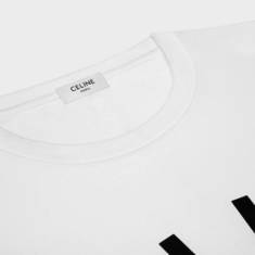 [백화점 풀셋] 내일도착 셀린느 남자 화이트 로고 루즈핏 저지 반팔 티셔츠 CRX0HU1242 썸네일 5