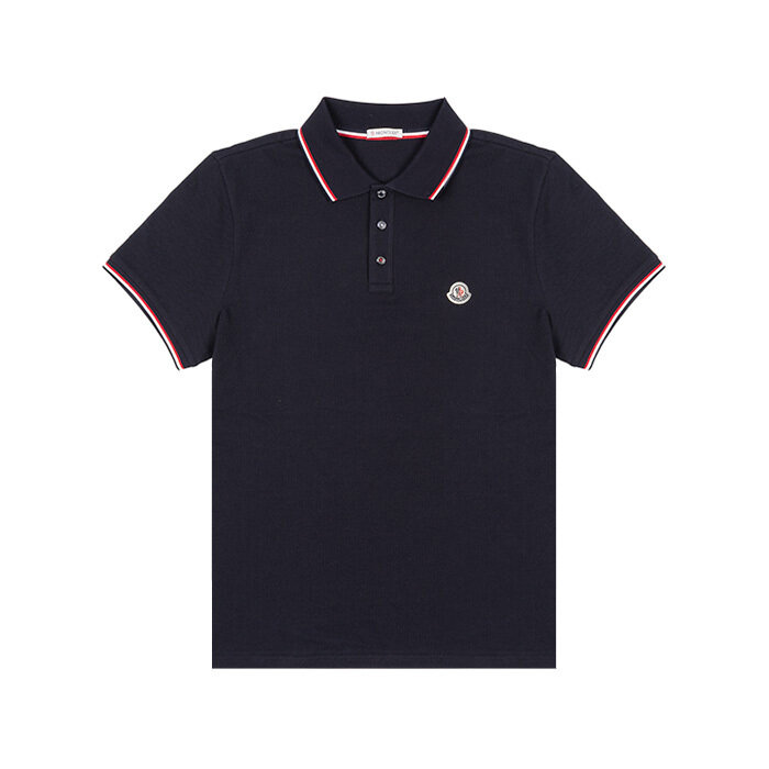 [로로모다] 몽클레어 스트라이프 카라 PK 네이비 남성 반팔 / 8A70300-84556-77X - Moncler