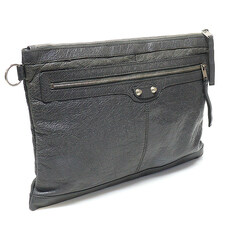 발렌시아가 그레이 램스킨 모터 클래식 클립 라지 클러치 / 273023 썸네일 1