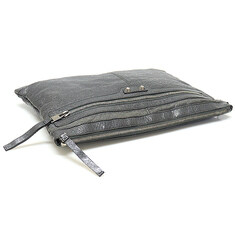 발렌시아가 그레이 램스킨 모터 클래식 클립 라지 클러치 / 273023 썸네일 2