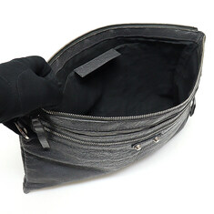 발렌시아가 그레이 램스킨 모터 클래식 클립 라지 클러치 / 273023 썸네일 4