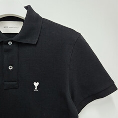 논현 더팩토리 26SS 아미 하트 로고 컬렉션 코튼 폴로 반팔티 / 블랙 (HPL411 760 045) 썸네일 3