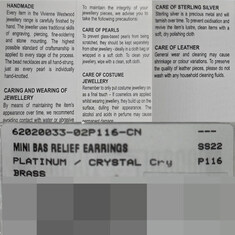 논현 더팩토리 26SS 비비안 웨스트우드 MINI BAS RELIEF 미니 바스 릴리프 로고 이어링 귀걸이 / 플래티늄 (62020033 02P116 P116) 썸네일 7