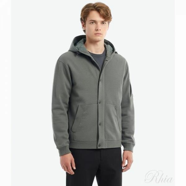 CP컴퍼니 26SS 리버서블 코튼 믹스드 후드 스웨터 20CMKN130A 006056M 921 리버시블 - CP company