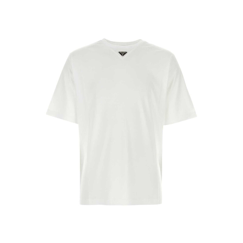 26SS 삼각 로고 오버핏 티셔츠 화이트 UJN861 240 F0009 - Prada