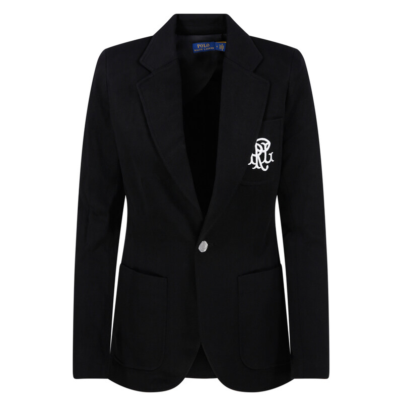 26SS 로고 자수 금장 버튼 블레이저 자켓 블랙 211795348 001 - Polo Ralph Lauren