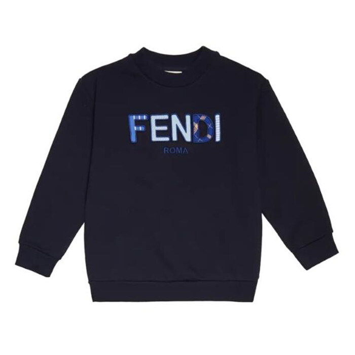 펜디 키즈 자수 로고 기모 맨투맨 JUH040 - Fendi