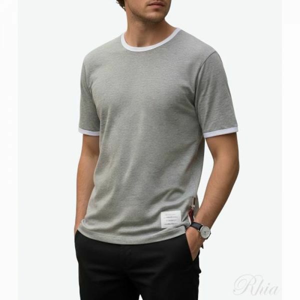 톰브라운 26SS 사이드 트리밍 링거 반팔티 MJS083A 00042 055 - Thom Browne