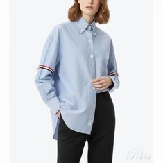 톰브라운 26FW 옥스포드 암밴드 슈퍼사이즈 셔츠 FLL079E F0313 480 썸네일 1