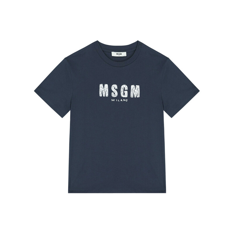 키즈 여성 저지 티셔츠 다크블루 S6MSJUTH004 MS072 - MSGM
