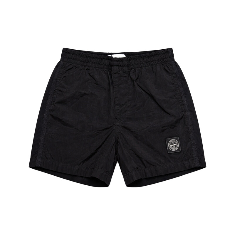 키즈 여성 로고 패치 나일론 스윔팬츠 블랙 L1S16 B100002 S0043 V0029 - Stone Island