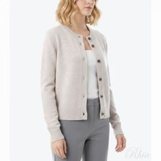 가니 베이지 울 믹스 가디건 K2594 934 썸네일 1