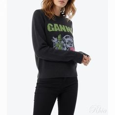 가니 다크 그레이 퍼피 울 점퍼 K2597 252 니트 썸네일 1