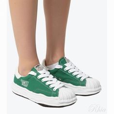 미하라야스히로 26SS 블레이키 캔버스 로우탑 스니커즈 A08FW735 CL 그린 썸네일 1