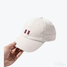 발리 MHA02QCO395 U103 스트라이프 자수 캡 썸네일 1