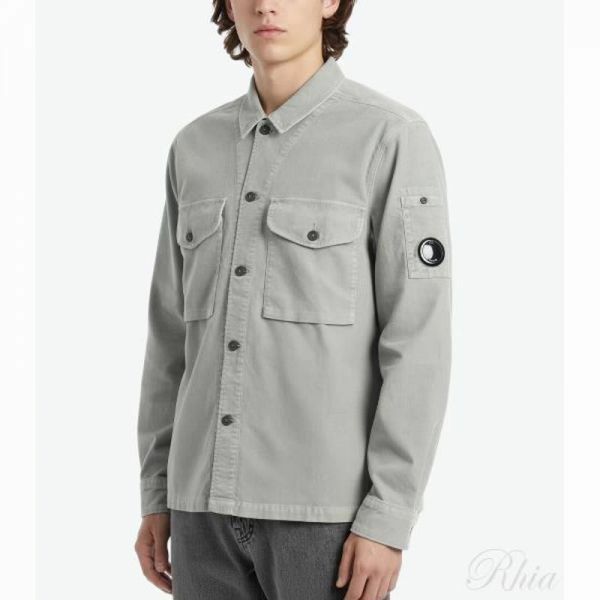 CP컴퍼니 코듀로이 렌즈 버튼 오버셔츠 19CMOS072A 006410O 331 - CP company