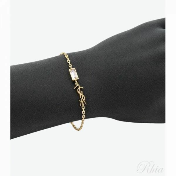 생로랑 26SS 메탈 라인스톤 소재 카산드레 참 브레이슬릿 862050 Y1526 8572 - Saint Laurent