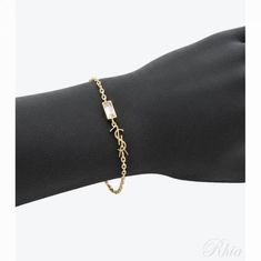 생로랑 26SS 메탈 라인스톤 소재 카산드레 참 브레이슬릿 862050 Y1526 8572 썸네일 1